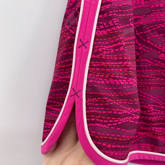 Athleta women's tennis workout skirt size 10 pink purple Athleisure Lined - Picture 2 of 10